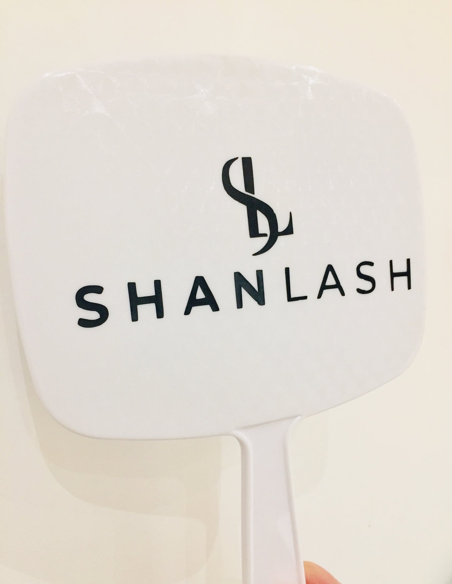 Large Handheld Mirror with Logo