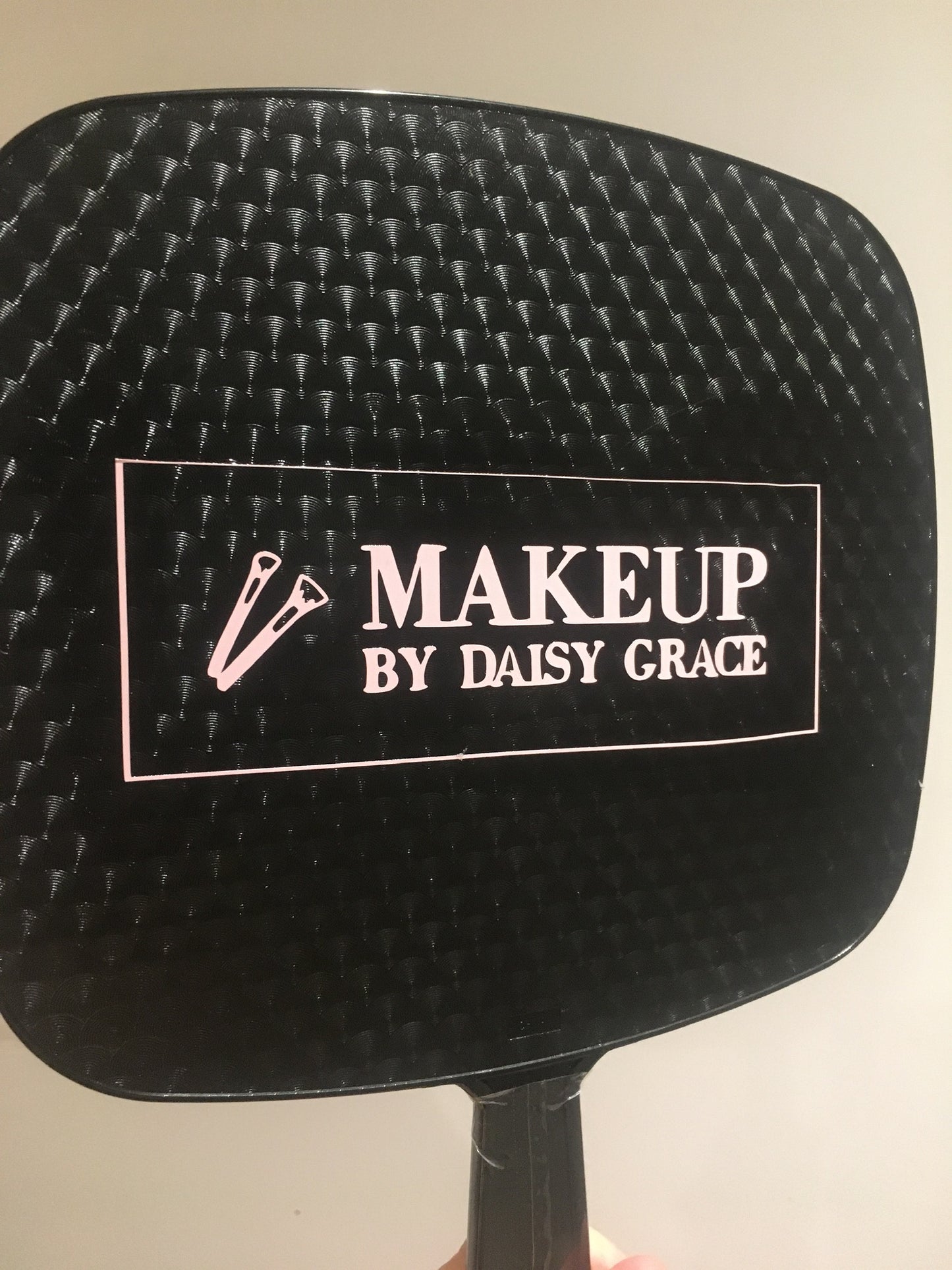 Large Handheld Mirror with Logo