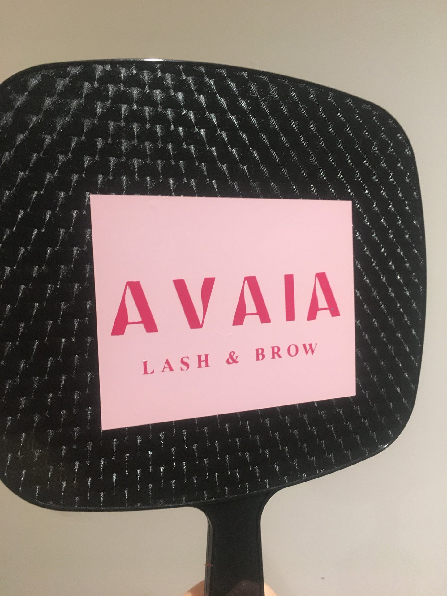 Large Handheld Mirror with Logo
